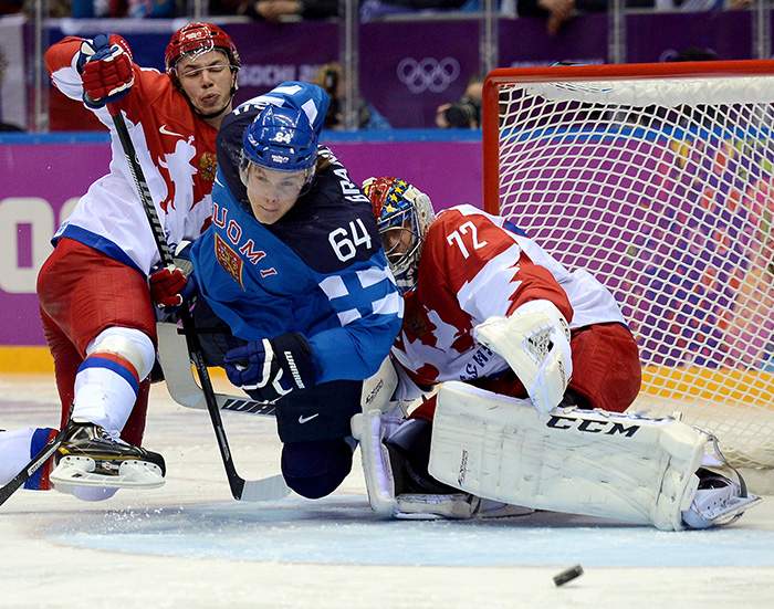 Photo of Olympic hockey match.