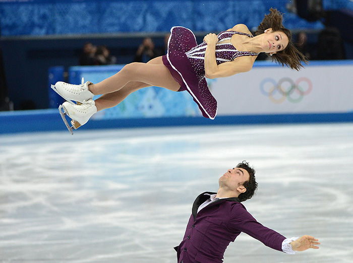 Photo of pairs ice skating in Sochi, Russia.